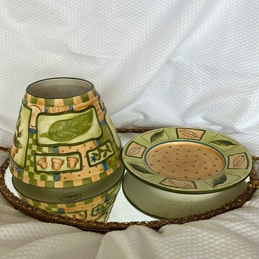 Yankee Candle Ceramic Topper & Plate